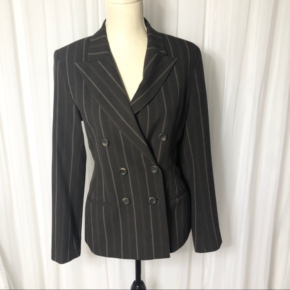 Le Chateau Brown Pin Stripe Suit Jacket - Picture 1 of 6
